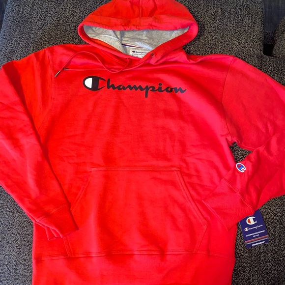 champion red hoodie